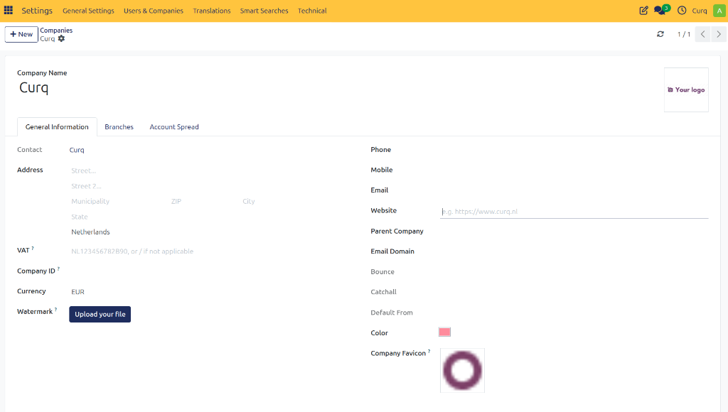 Company Form Details