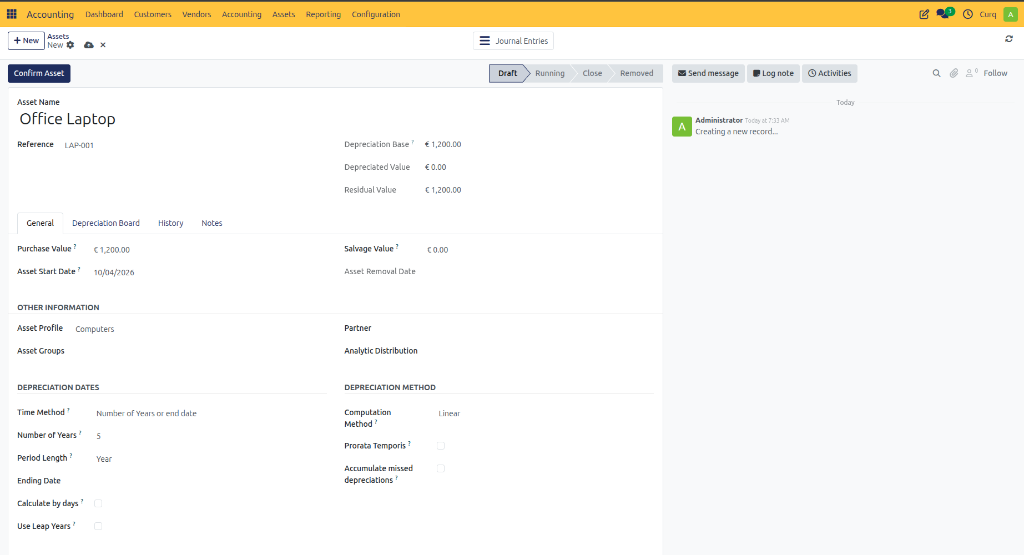 Create Asset Form