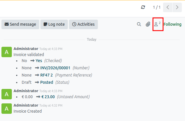 Invoice Activity and Communication