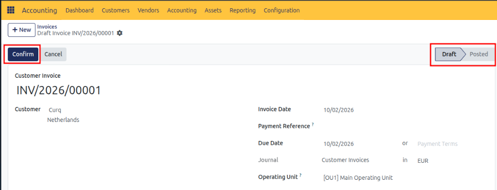 Confirm Invoice