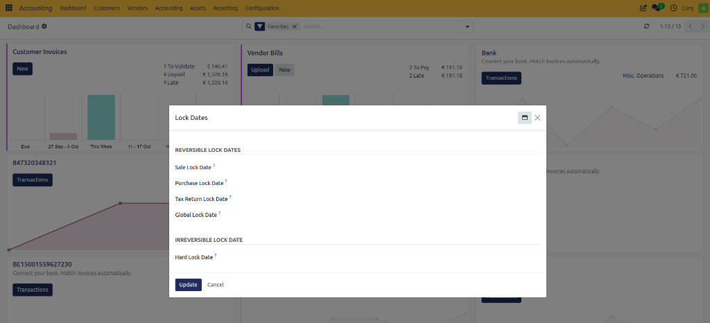 Lock Dates Dialog