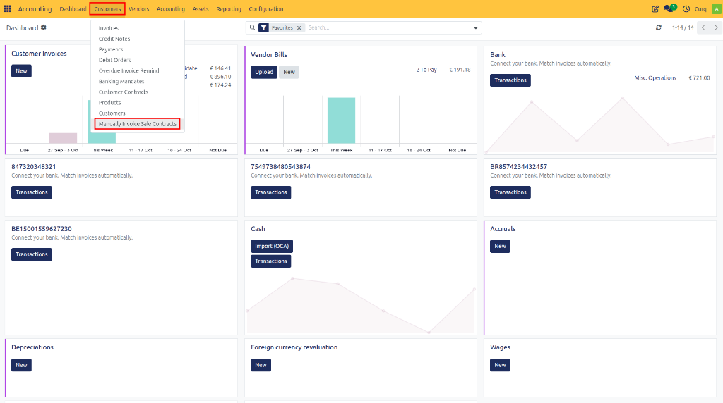 Manual Contract Invoicing - Sales