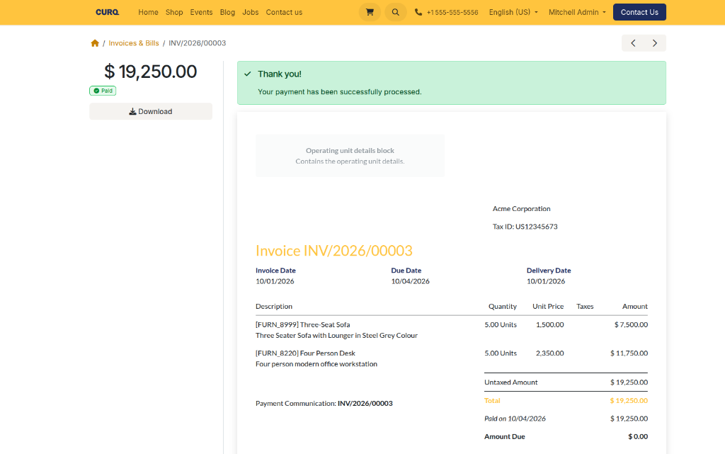 Payment Confirmation