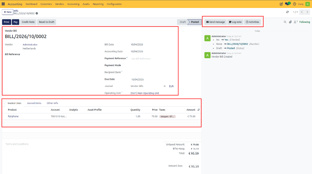 Invoice Lines and Totals
