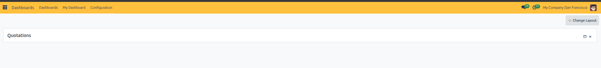Minimized widget on My Dashboard